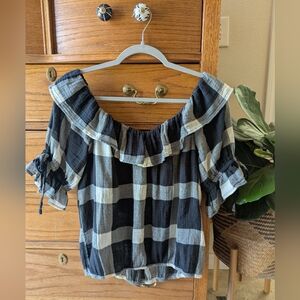 Plaid Off-White And Black